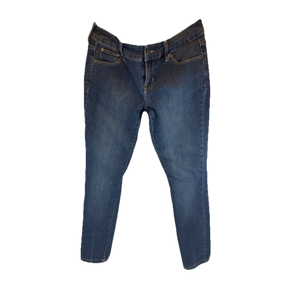 The Limited Denim Jeans Womens Sz2 Blue 678 Skinny Ankle Mid  Rise Dark Wash